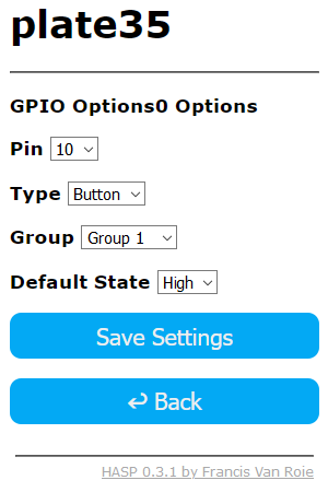 GPIO Pin Configuration