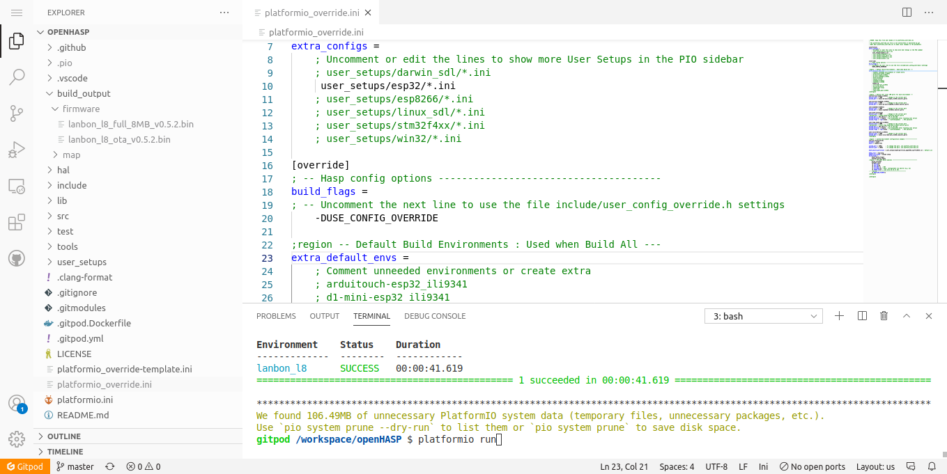 M5stack core2 - openHASP